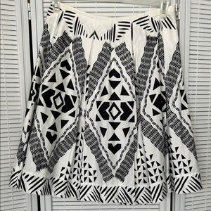 Worthington Black and White A-Line Skirt